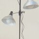 Industrial-style floor lamp with two large adjustable removable spotlights
