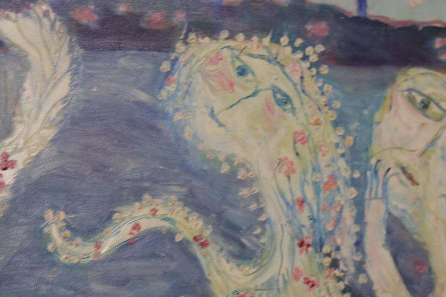 Original Swedish Oil on Canvas – “Figures” by JZON – Vintage, Framed