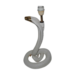 Pied de lampe serpent cobra en