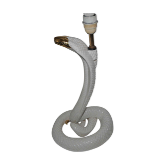 Pied de lampe serpent cobra en céramique années 70/80