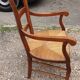 Rustic straw armchair