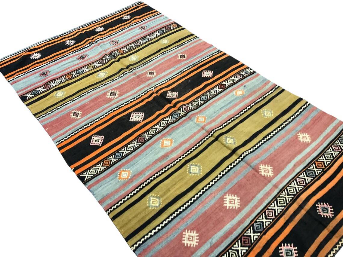 Oushak Vintage Wool Kilim Runner
