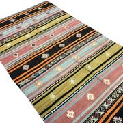 Oushak Kilim Runner en laine vintage