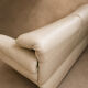 Italian leather buffalo sofa set in ecru – Poltromec Circa 1980