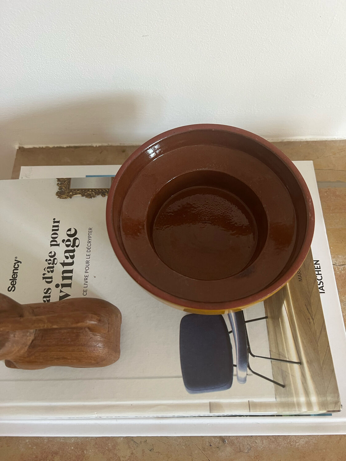 Vintage yellow seventies ceramic bowl