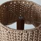 Lampe de table en bois sculpté et corde vintage