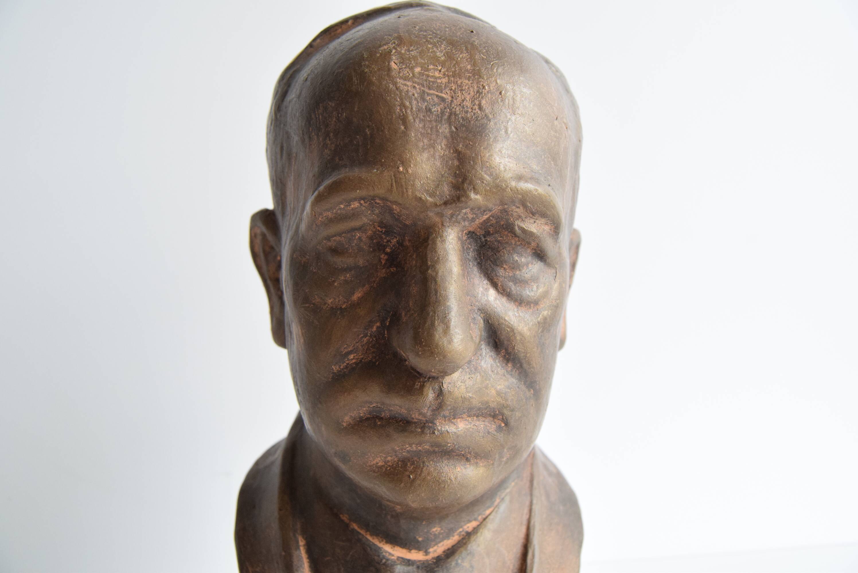 Doctor Edvard Beneš Ceramic Bust, circa 1950's
