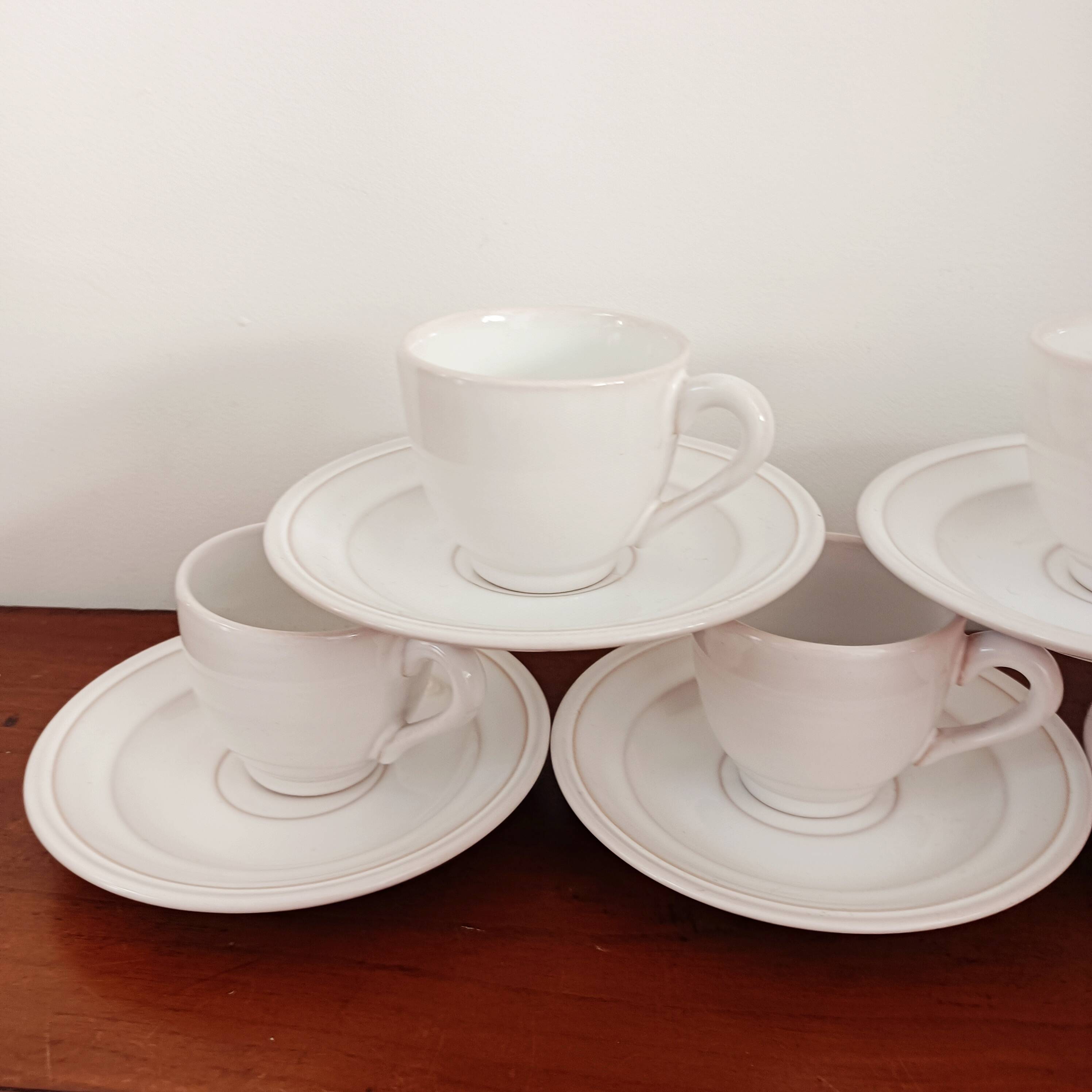 Set of 7 Pierre Motton coffee cups, Gien