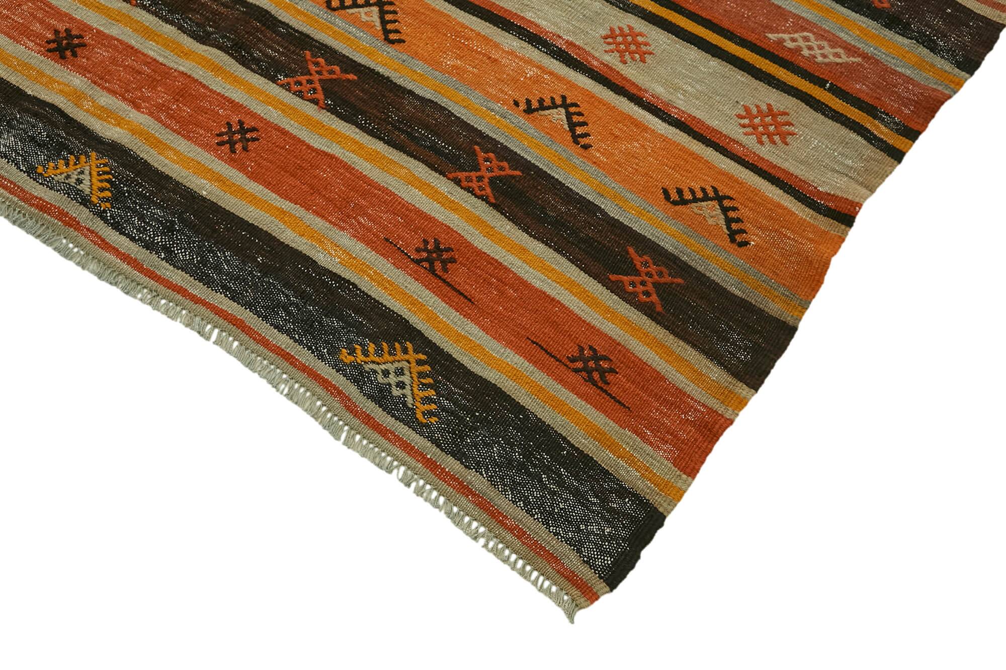 Turkish Handmade Vintage Anatolian Kilim 174 cm x 301 cm