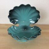 Empty pocket blue ceramic shell