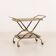 Italian mid century brass bar cart, serving trolley, 1960s