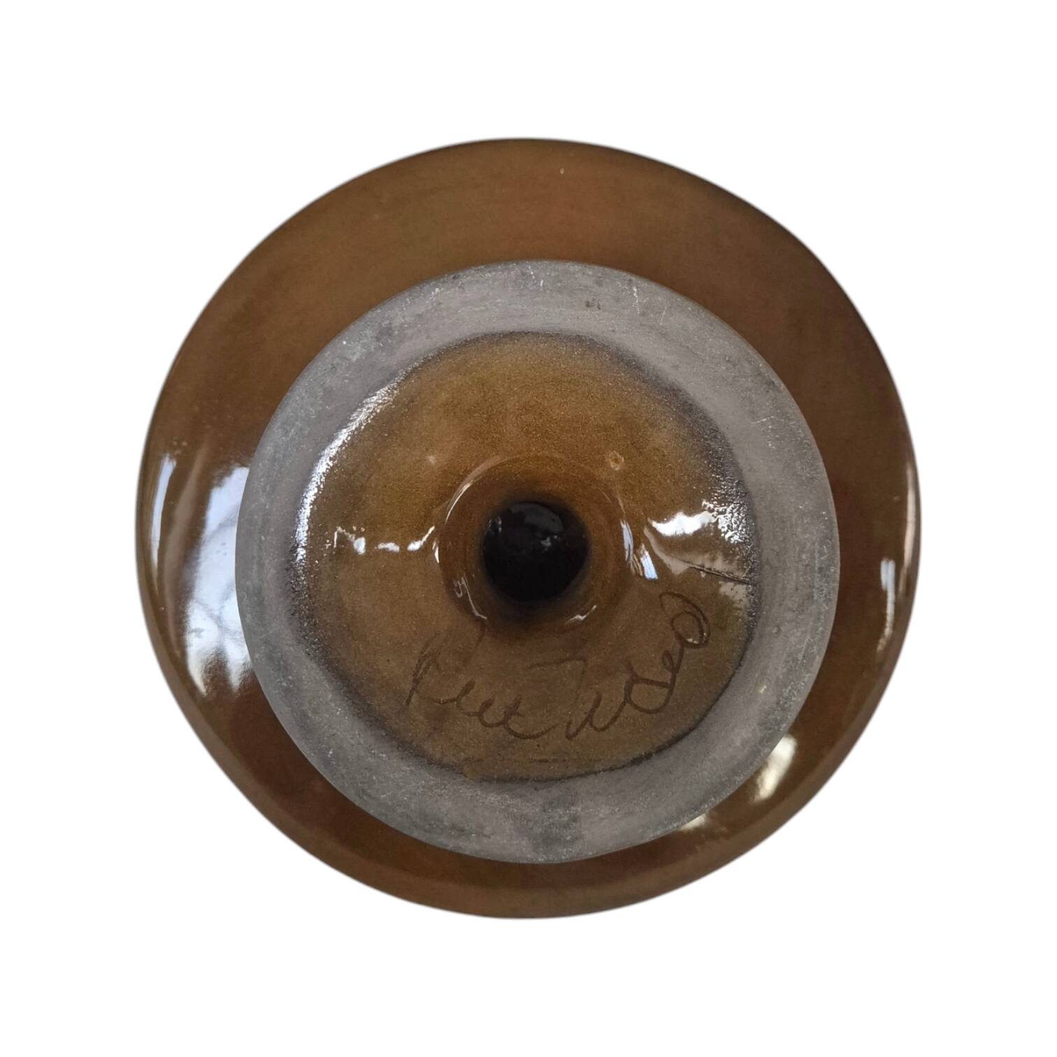 Jacques (1926-2008) and dani ruelland (1933-2010), pair of enamelled ceramic cups on pedestal