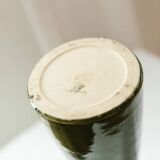 Olive Green Ceramic Vase by VEB Coswig Keramik – East German Mid-Century 70s