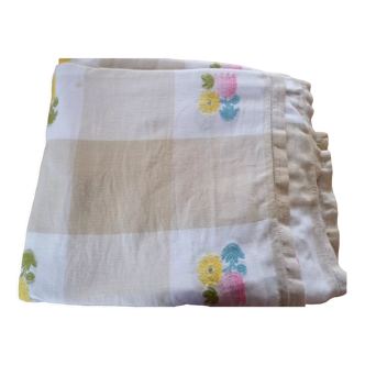 Nappe broderie couleurs + 12 serviettes