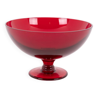 Vintage glass bowl from Monica Bratt for Reijmyre Glasbruk, Sweden 1950’s