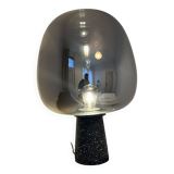 Concrete table lamp smoked glass size XL