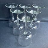 6 wine glasses light blown crystal