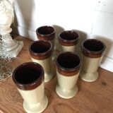 Ensemble de 4 mugs mazagran en grès