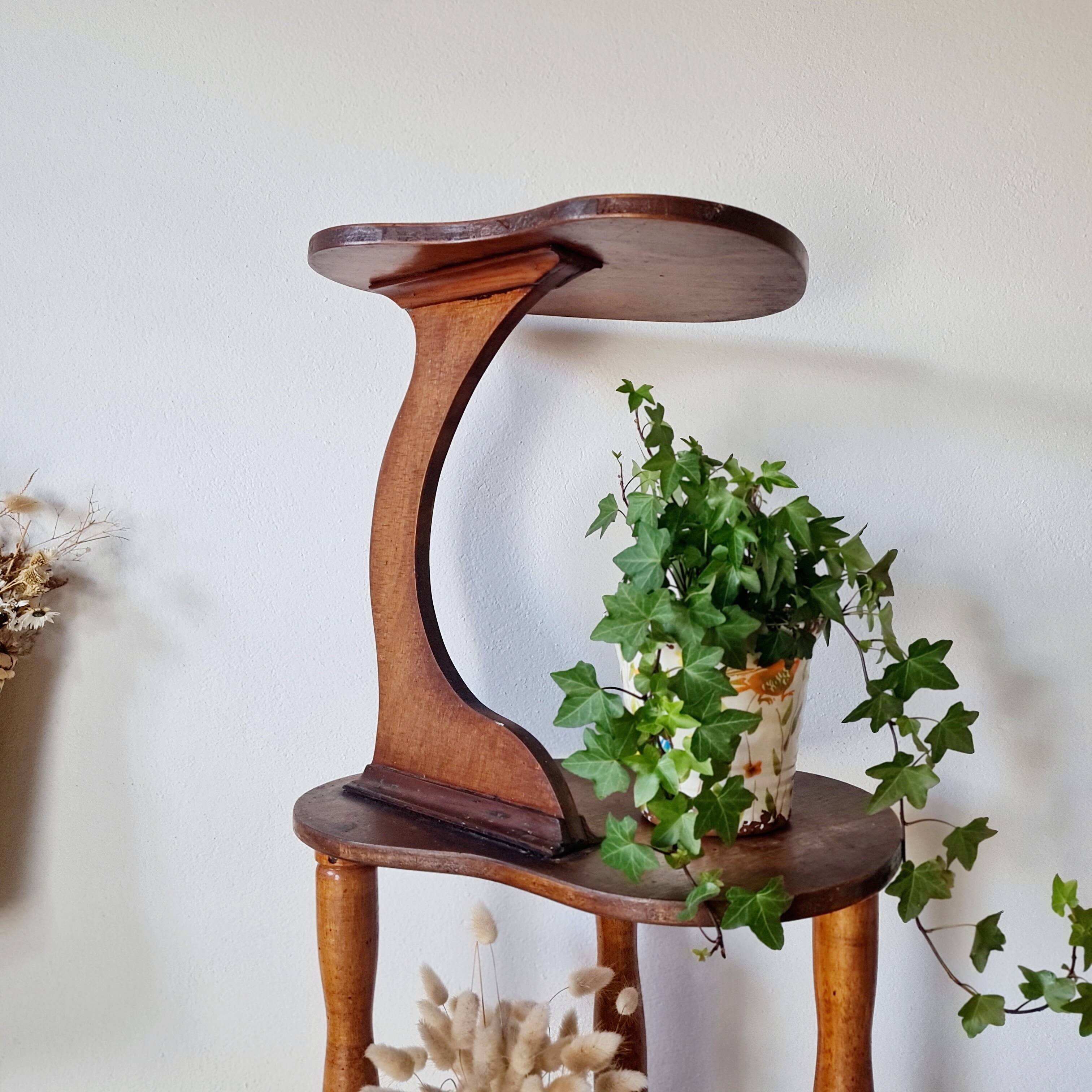 Antique wooden stand - tripod plant holder