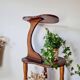 Sellette ancienne en bois - porte-plantes tripode