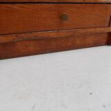 Antique oak watchmakers cabinet with drawers
