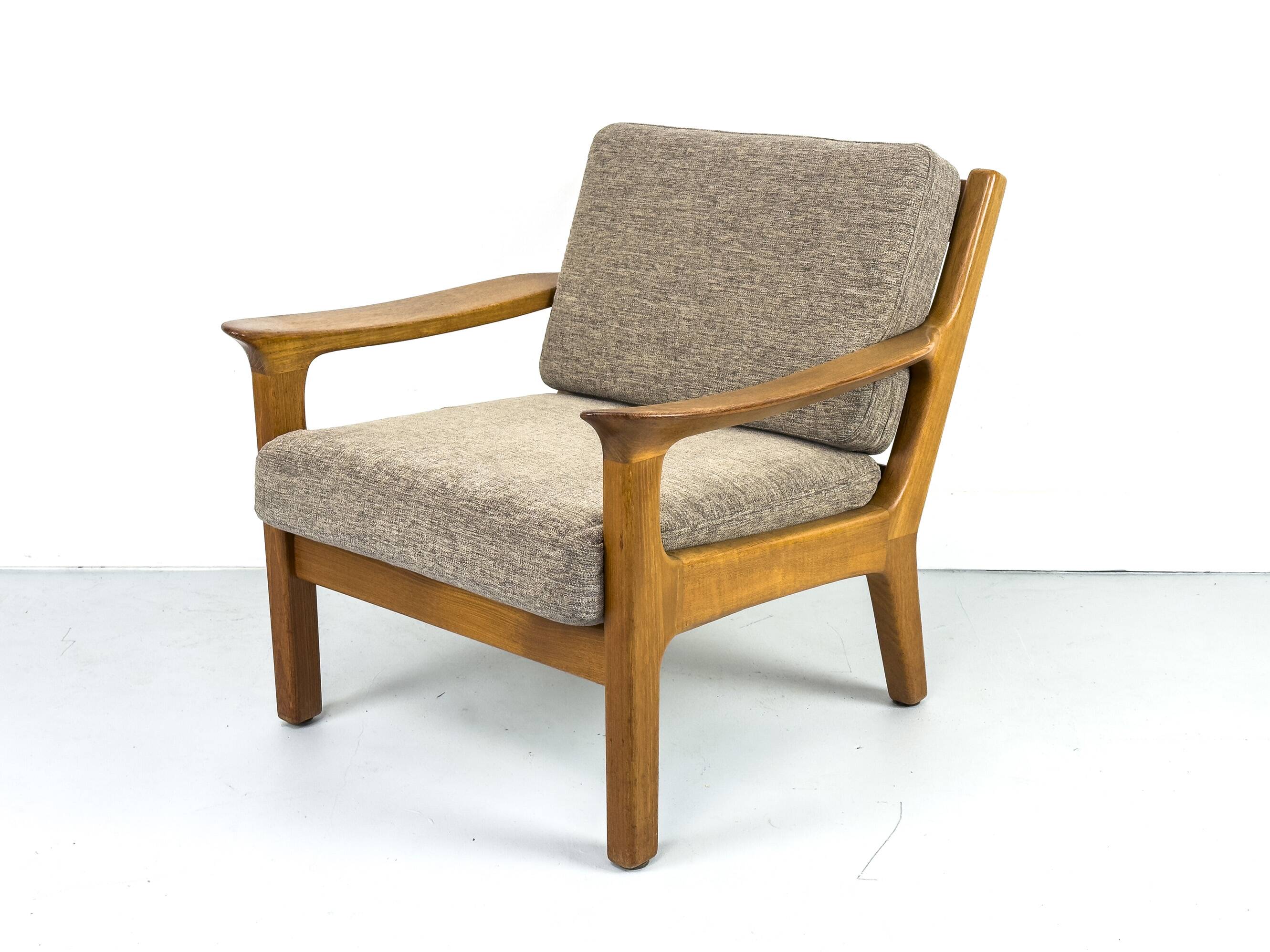 Fauteuil lounge en teck danois par Juul Kristensen, années 1970