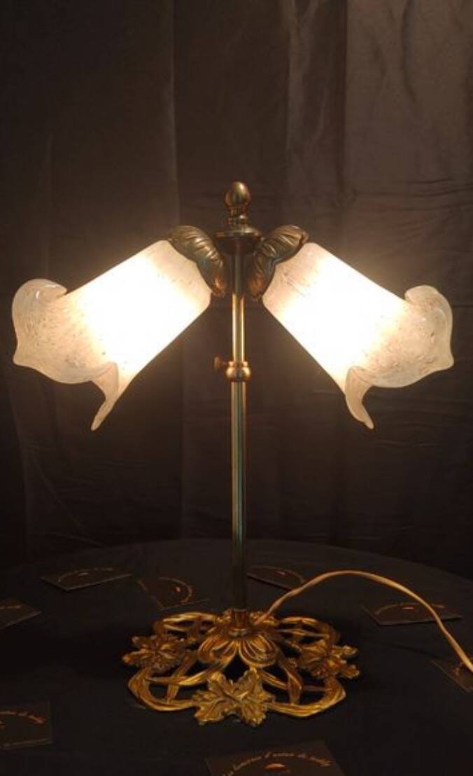 Art Nouveau lamp from Finland, tulips, art from France