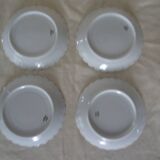 4 cups with saucer Limoges Haviland white torso