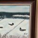 Swedish Oil on Canvas “Houses in the snow” by Nik 79 Vintage & Framed 35x30cm