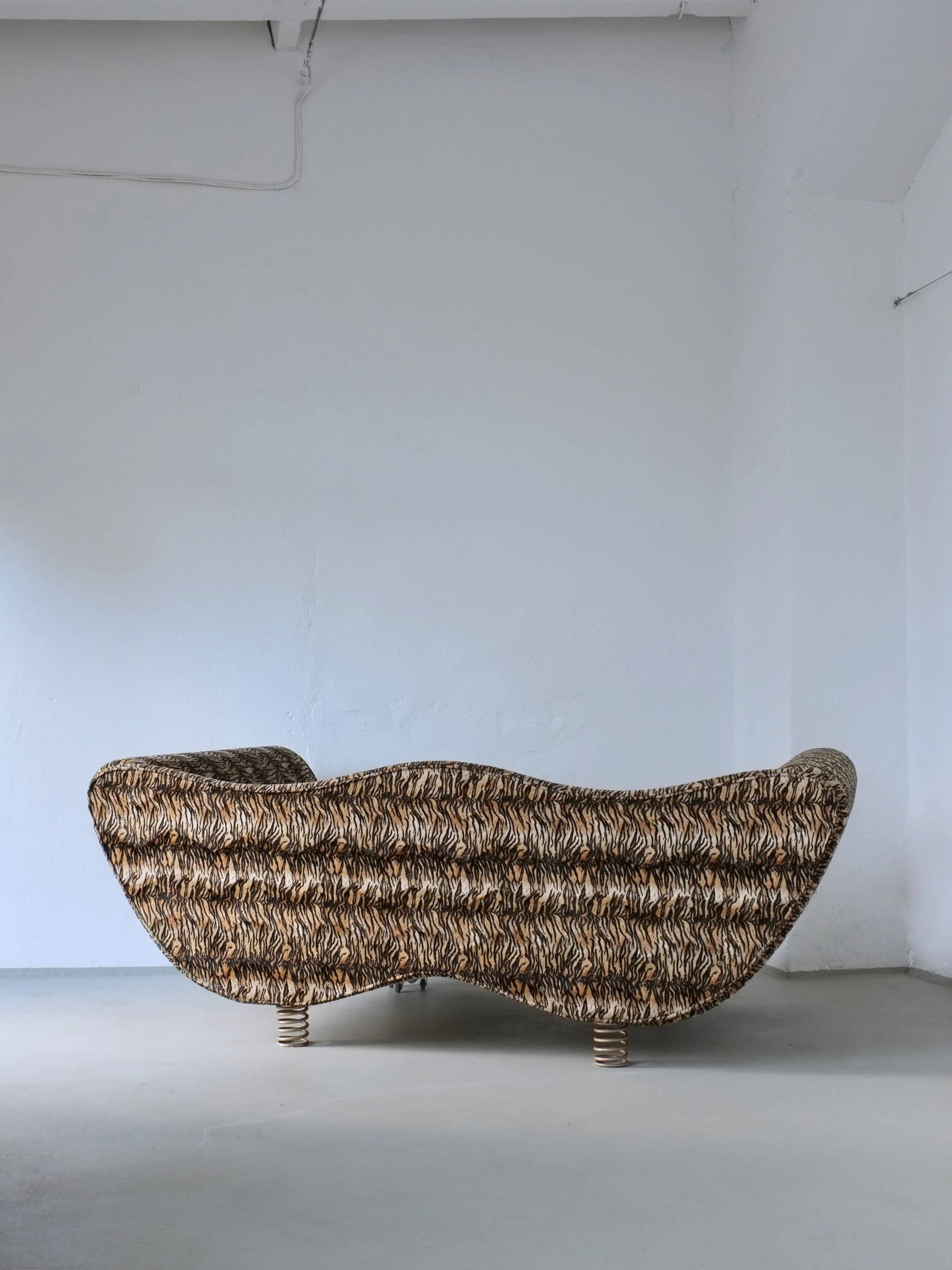 Extra-large postmodern animal print sofa | Germany | 1990s
