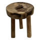 Patinated tripod stool