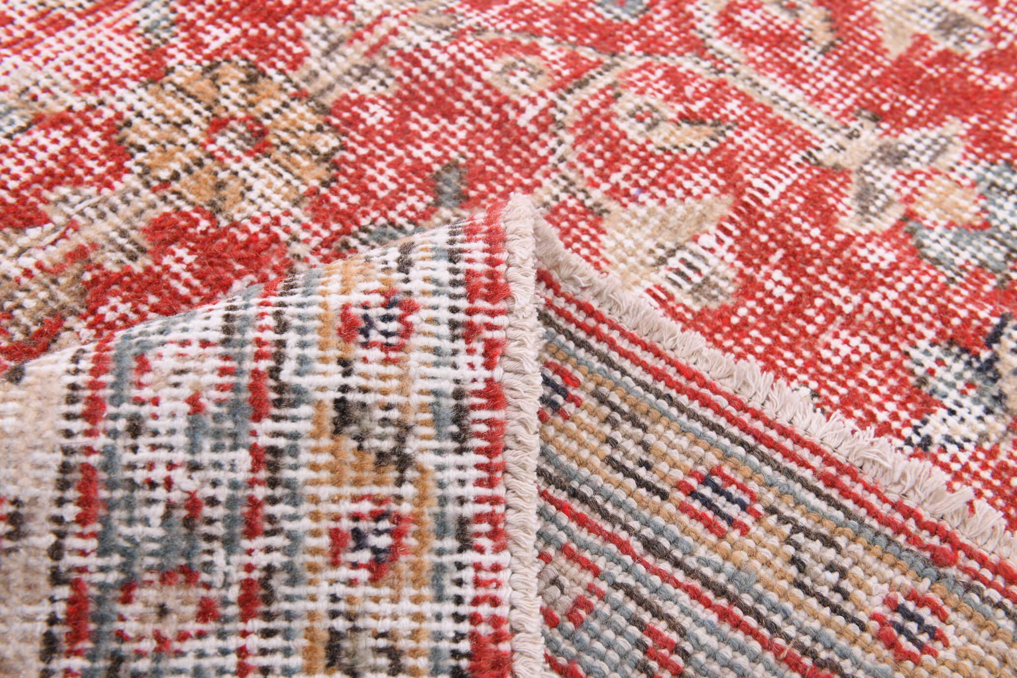 6x10 red classic floral vintage rug 314x197cm