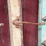 Antique coat rack with 12 hooks on wood (in different colors)