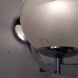 Vintage chrome and glass wall light