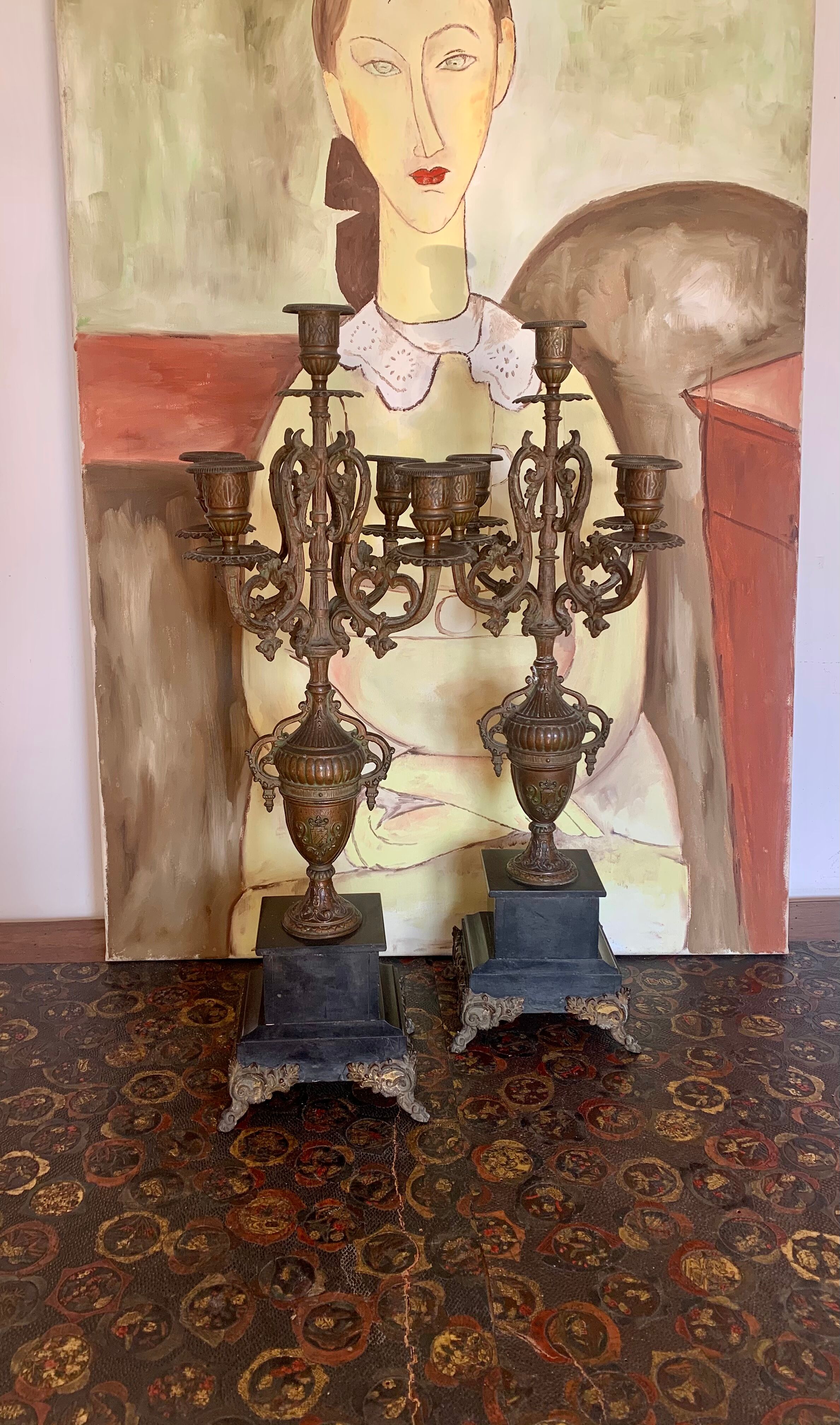 Pair of candelabras