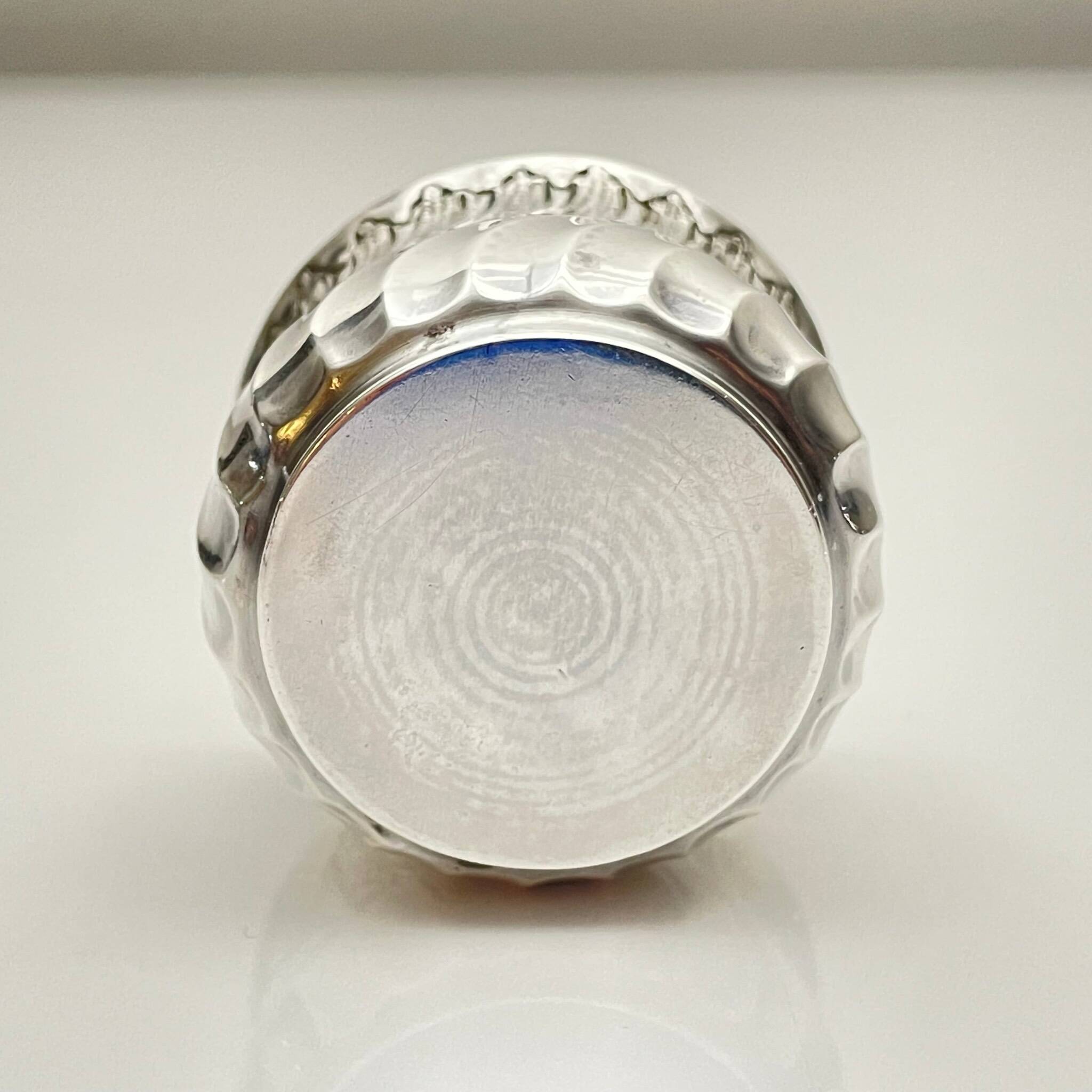 Pair of silver salt cellars and spoons