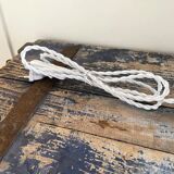 Vintage portable lamp in electrified chiseled glass to nine