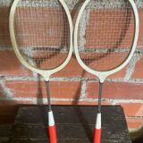 Vintage 70s GEGE Plastic + Metal Badminton Racket Pair
