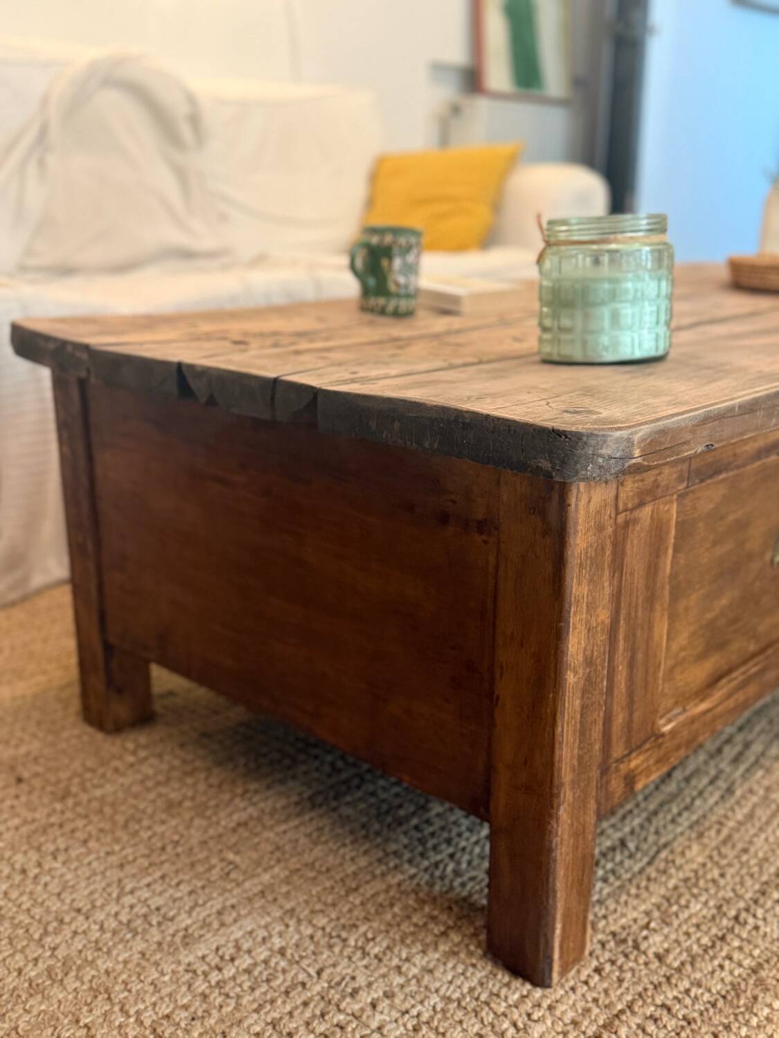 Solid wood coffee table