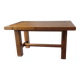 Table basse brutaliste en chêne clair