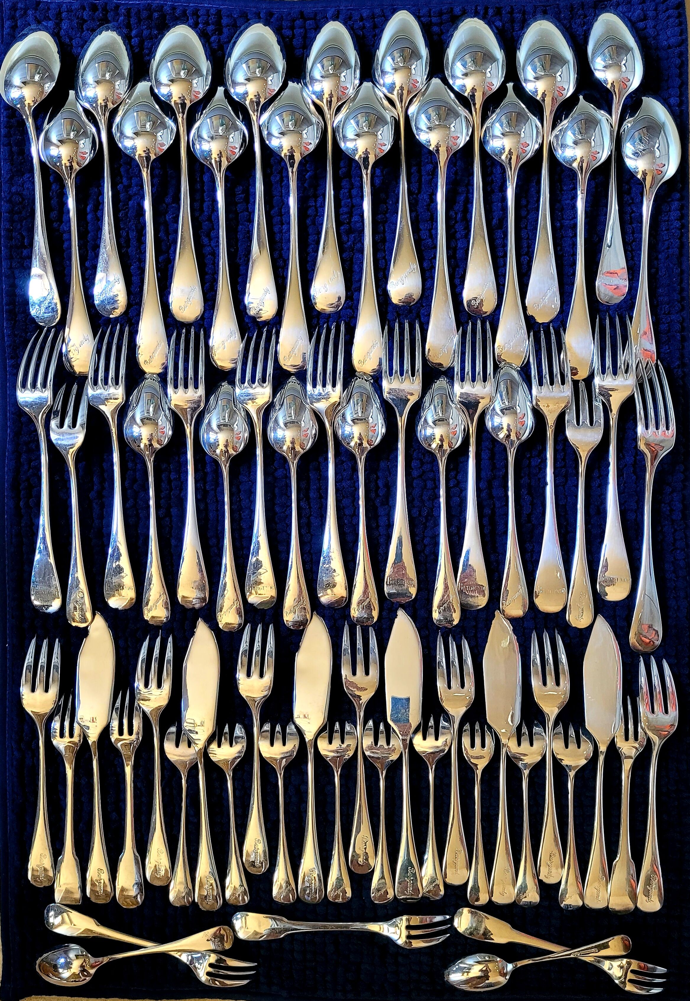 Silver metal cutlery signed from a grand hotel in Paris