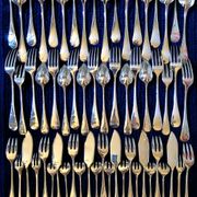 Silver metal cutlery signed from a grand hotel in Paris
