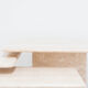 Set of 3 vintage travertine pull out tables