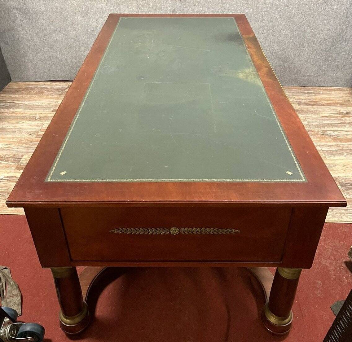 Empire style double-sided mahogany minister's desk circa 1900