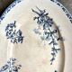 Sarreguemines oval dish in blue ironstone, "Carmen" service