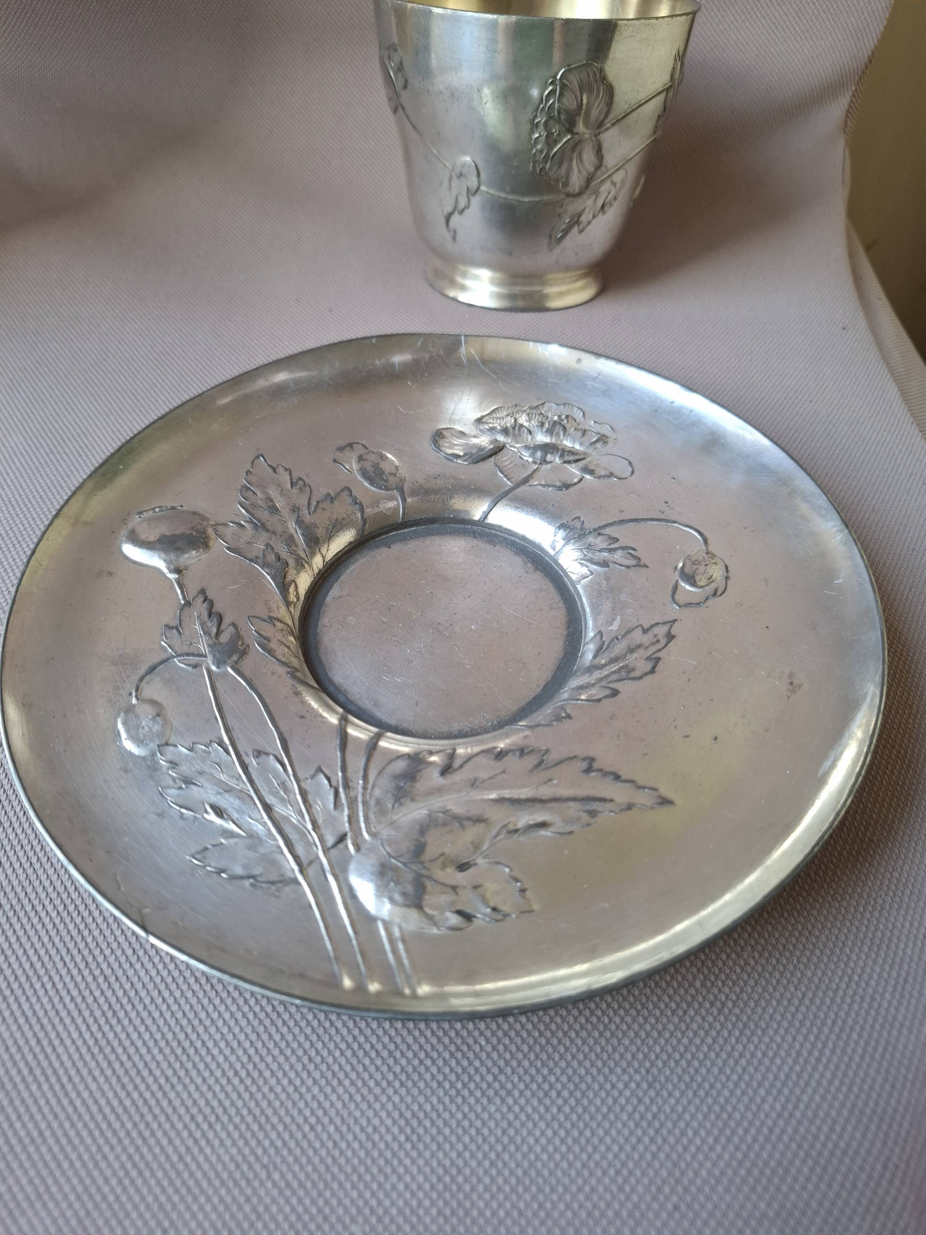 Gallia/Christofle silver-plated mug