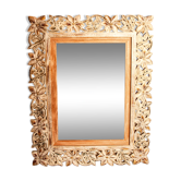 Carved wooden frame. carved wooden frame with floral motifs.