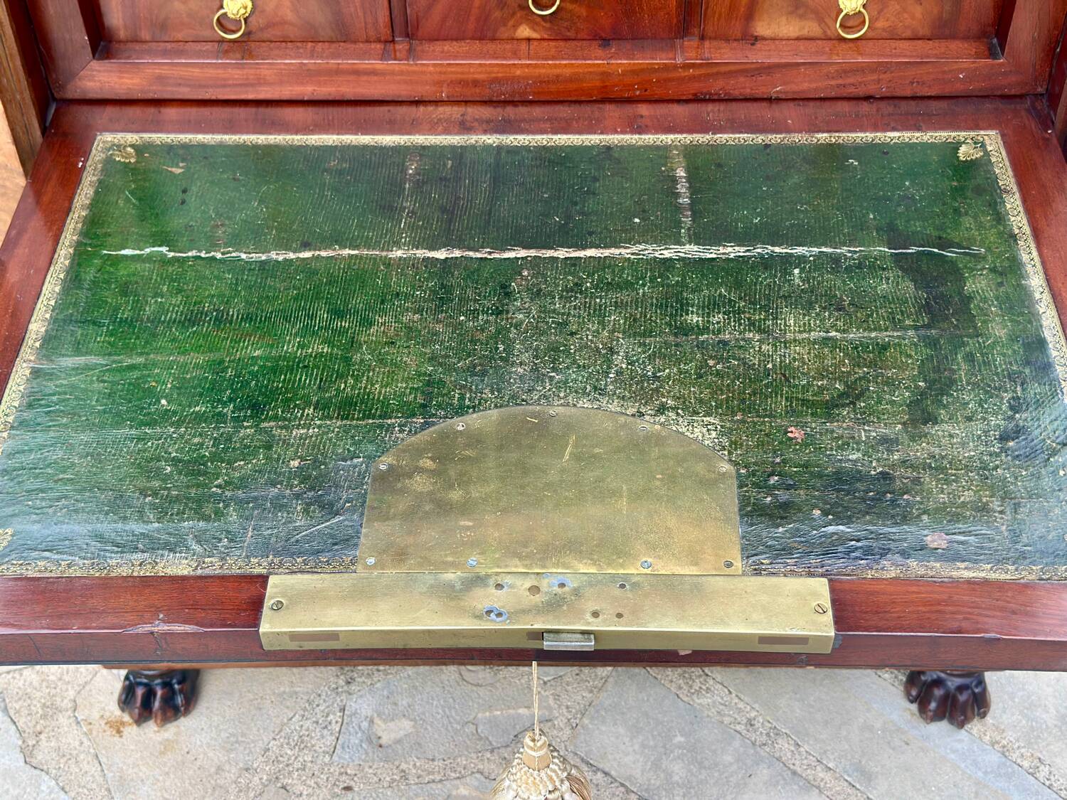 Empire period mahogany burl secretary from Egypt
