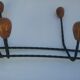 Metal and wood coat racks