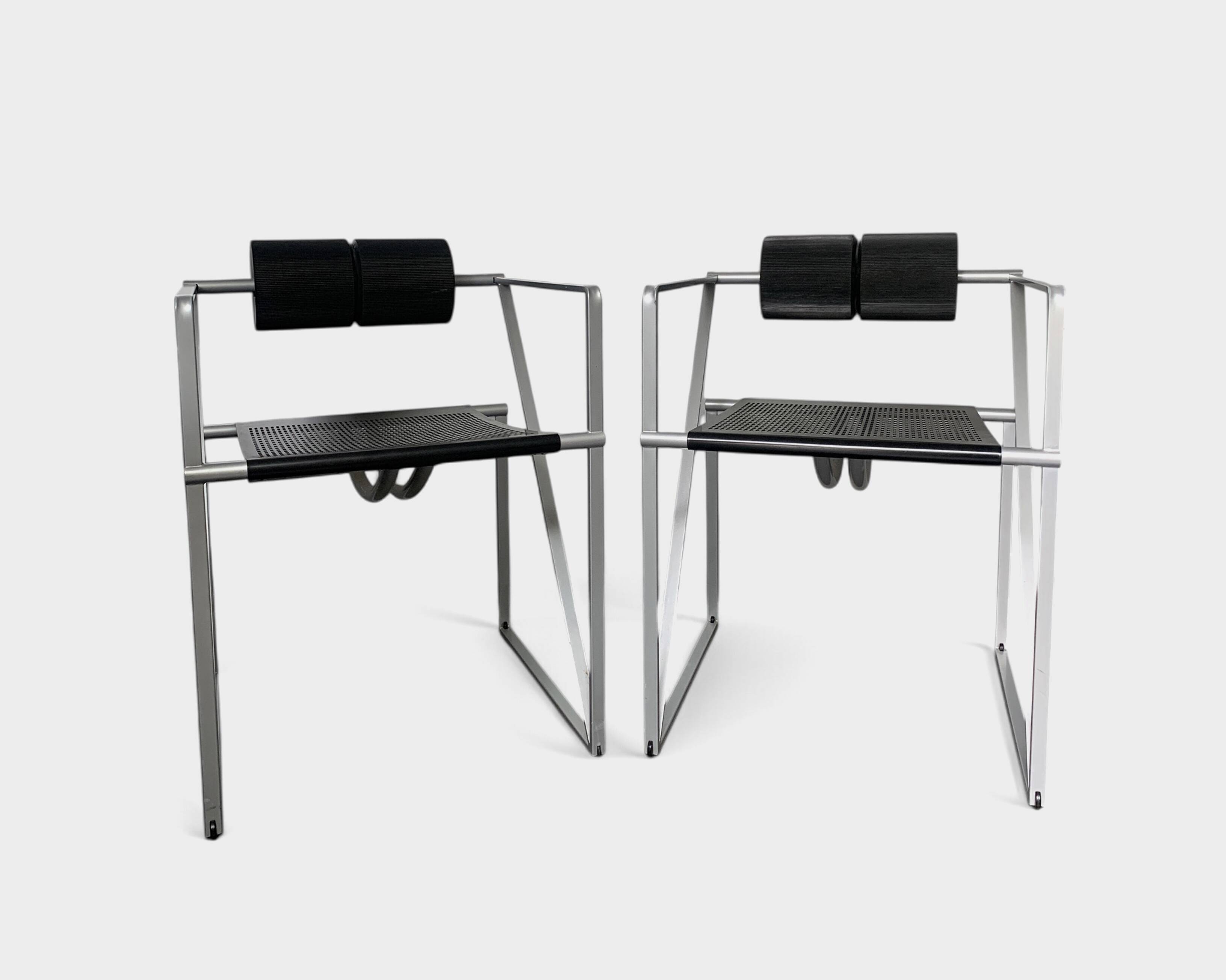 Pair of Seconda armchairs by Mario Botta for Alias, Postmodernism 1980s